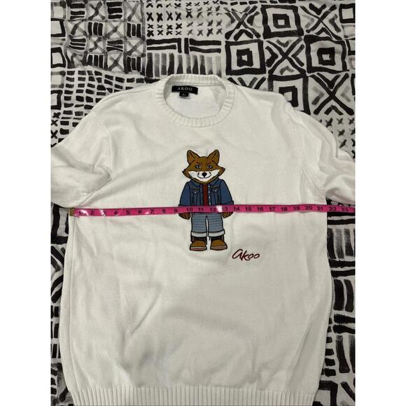 AKOO MENS EMBROIDERED FOX SWEATER SIZE LARGE CHINA VGC! - Picture 8 of 11
